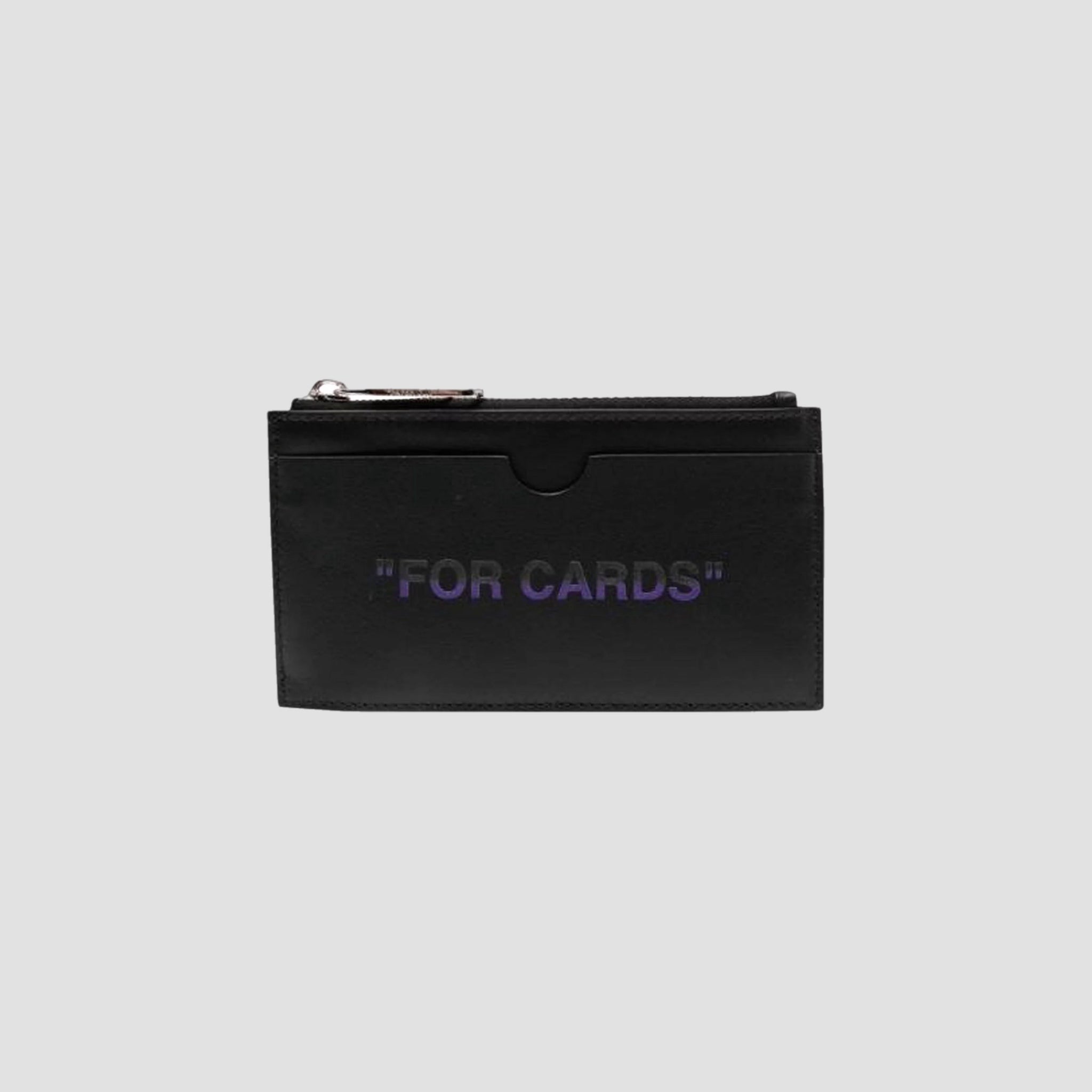 Off-White Quote Zipped Card Case