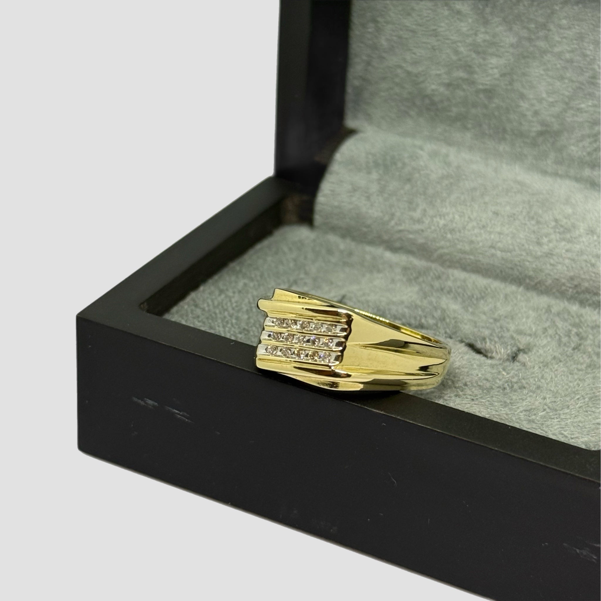 Diamond Set Signet Ring