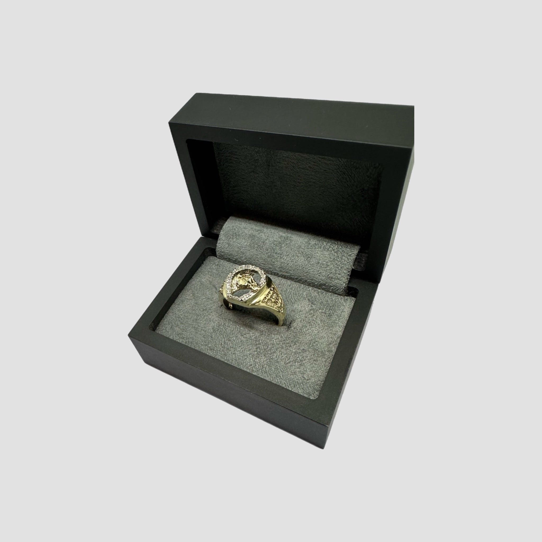 9ct Diamond Horse / Horseshoe Ring