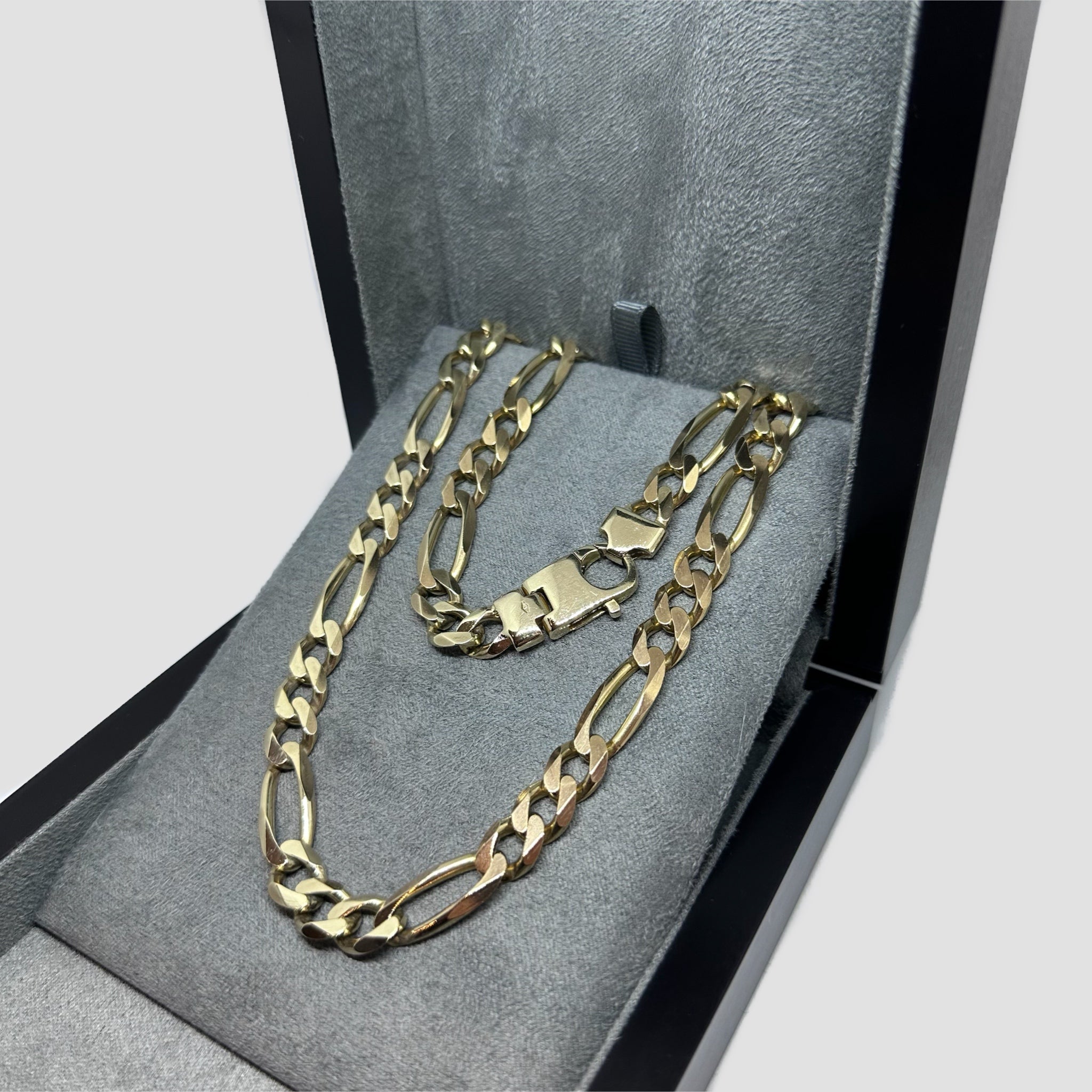 9ct Figaro Italian Curb Chain Necklace