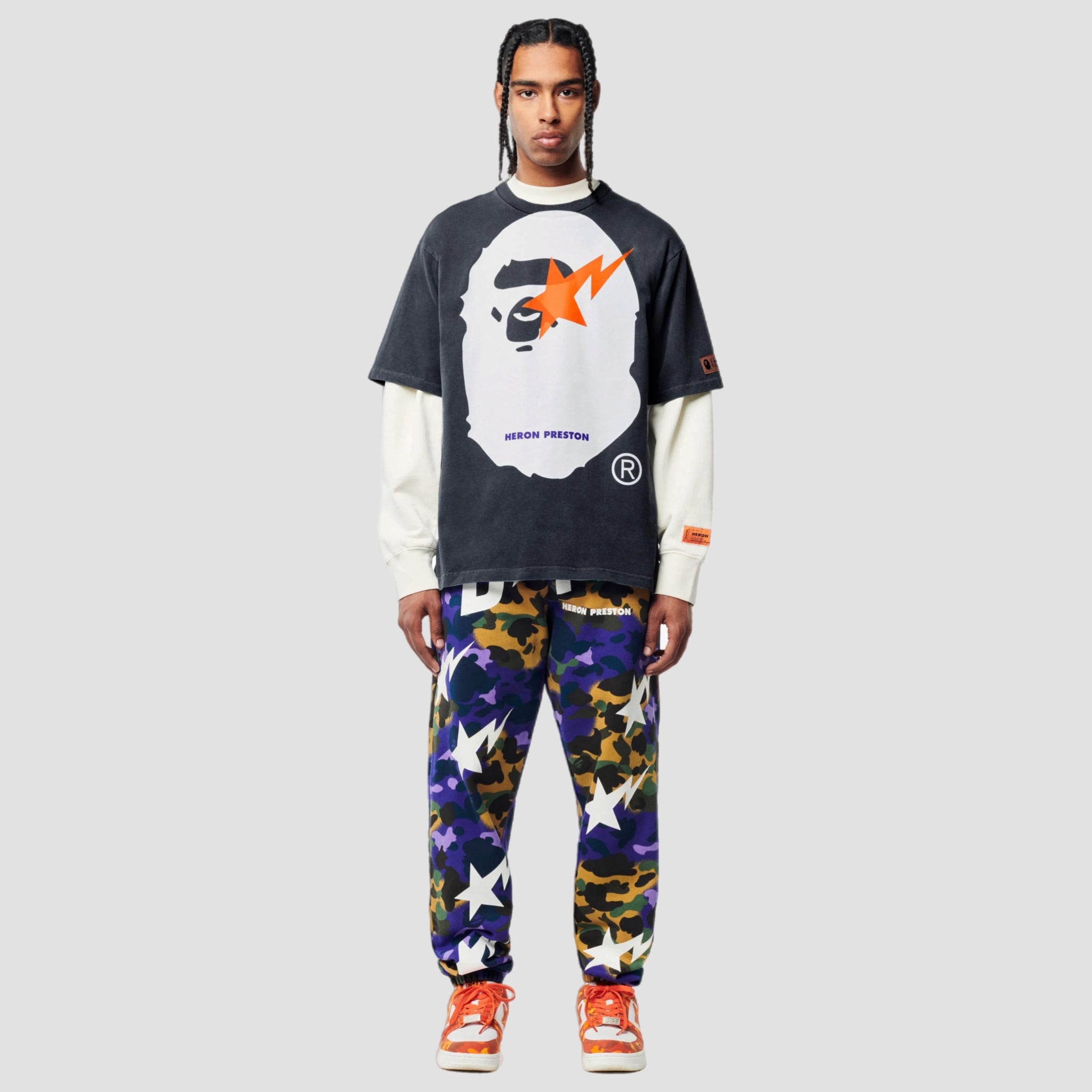 Bape x Heron Preston 1st Camo Sweat Pants Joggers