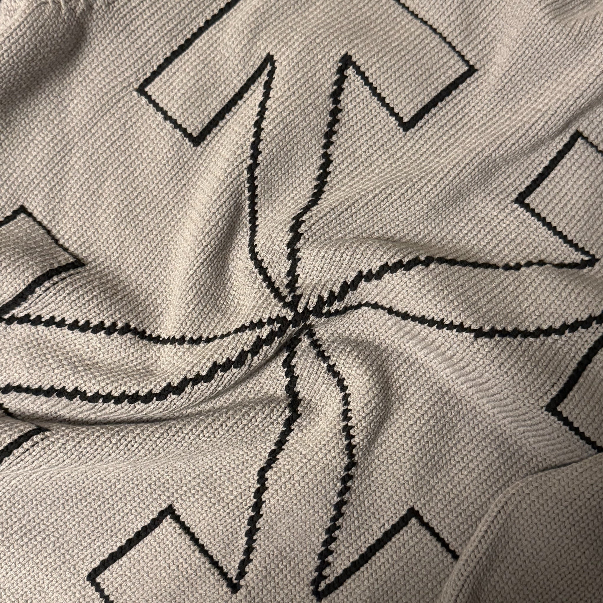 Off-White Diag Outline Knit Crewneck Grey