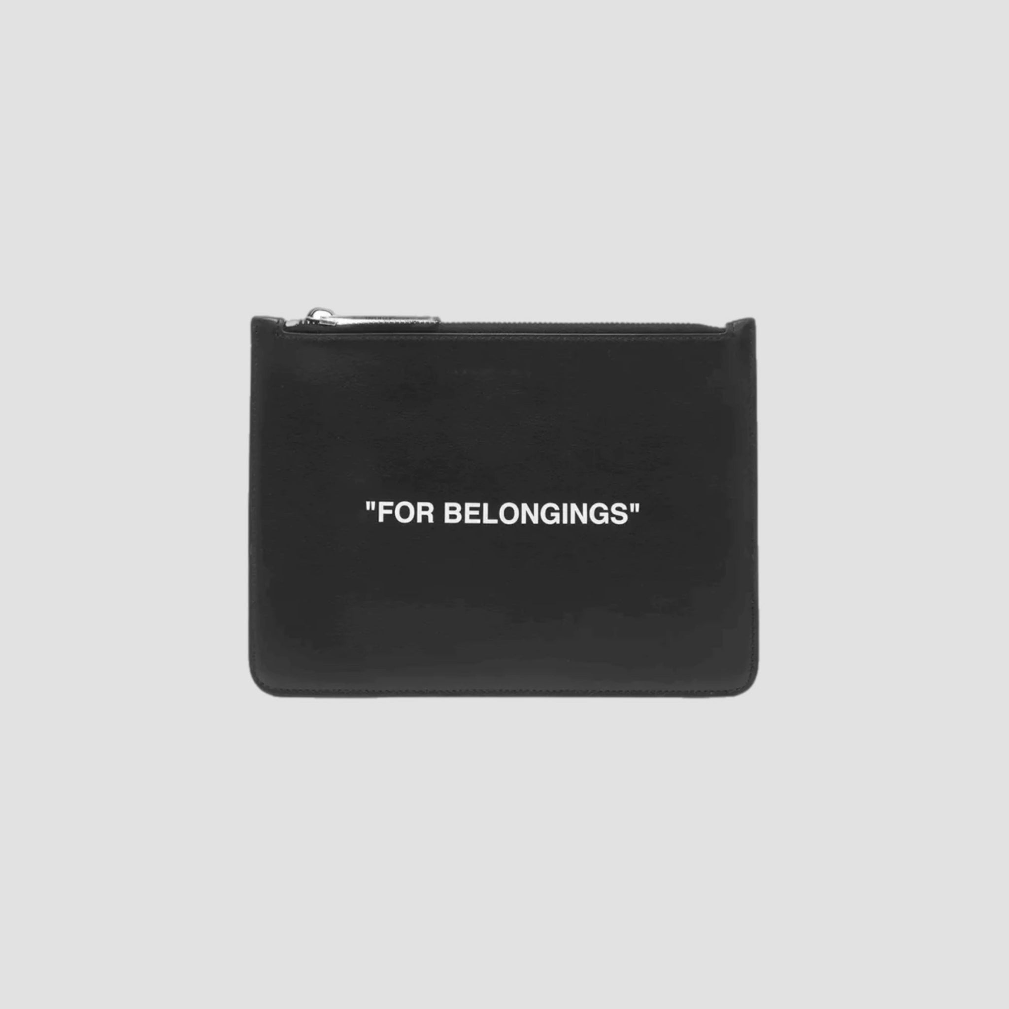 Off-White Quote Print Clutch Bag/Wallet