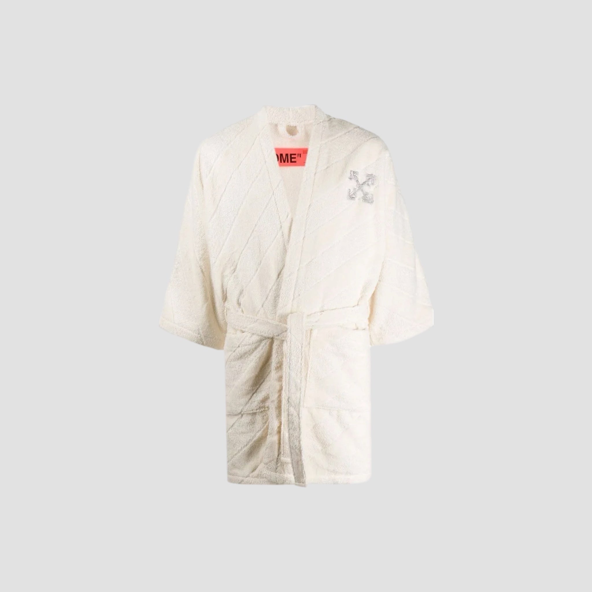 Off-White Arrow Leaves Logo Bathrobe ‘Coconut’