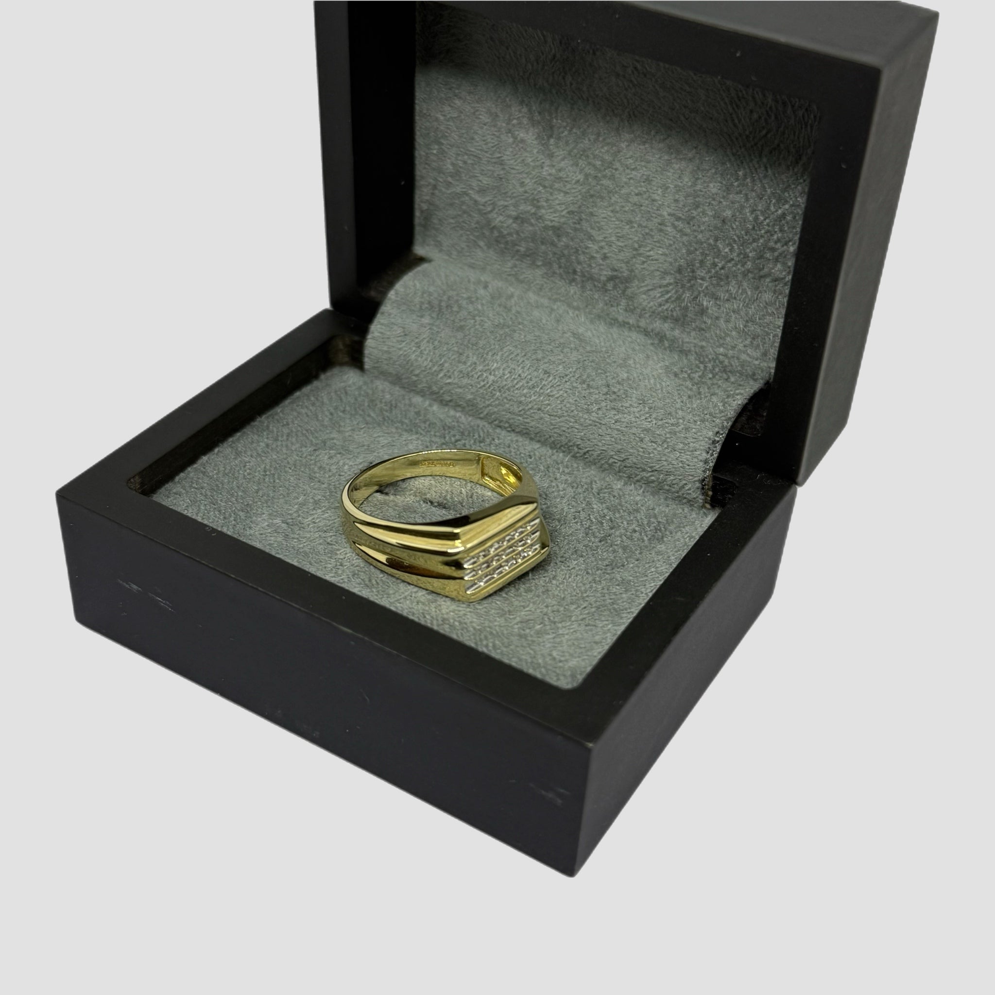 Diamond Set Signet Ring