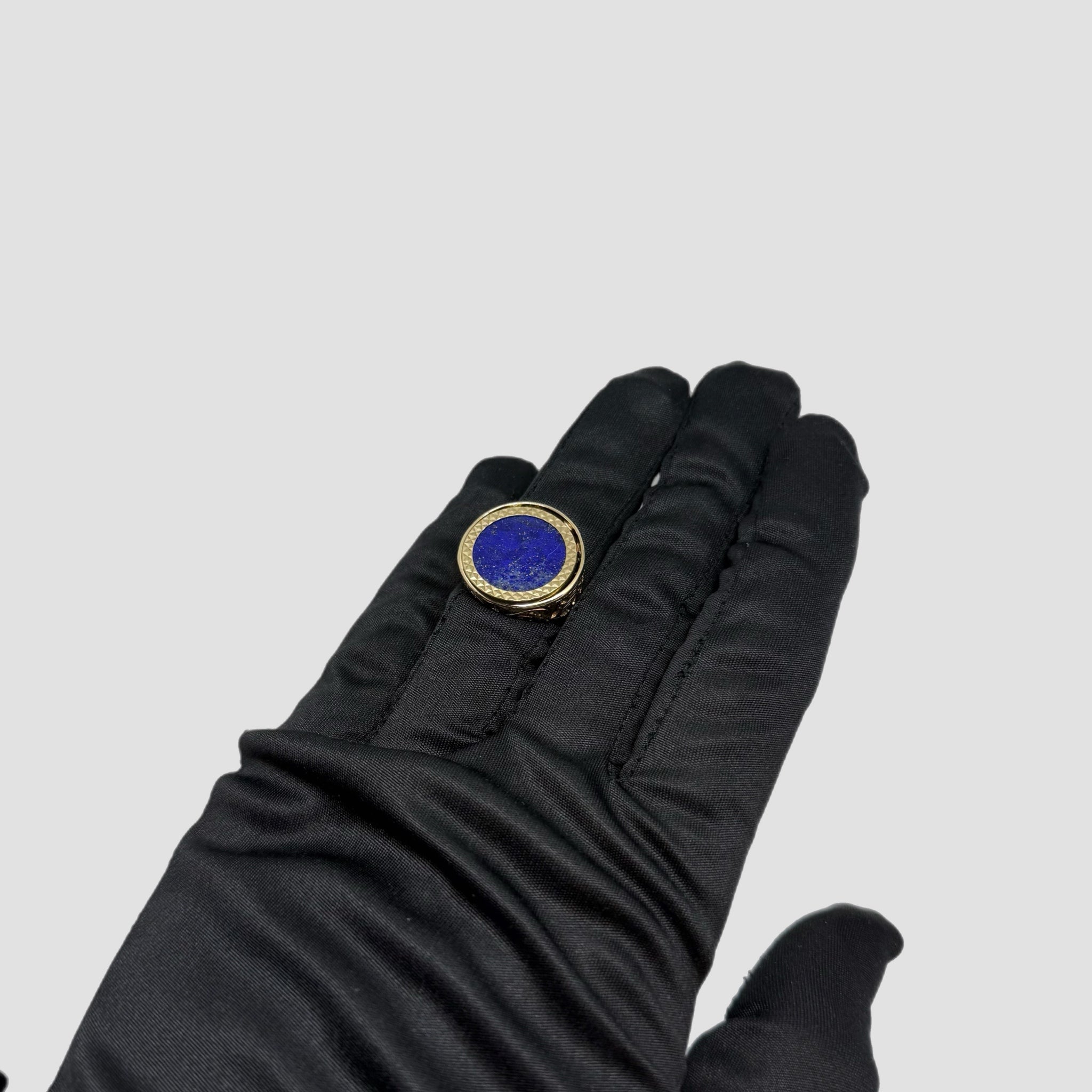 Lapis Lazuli Half Sovereign Ring