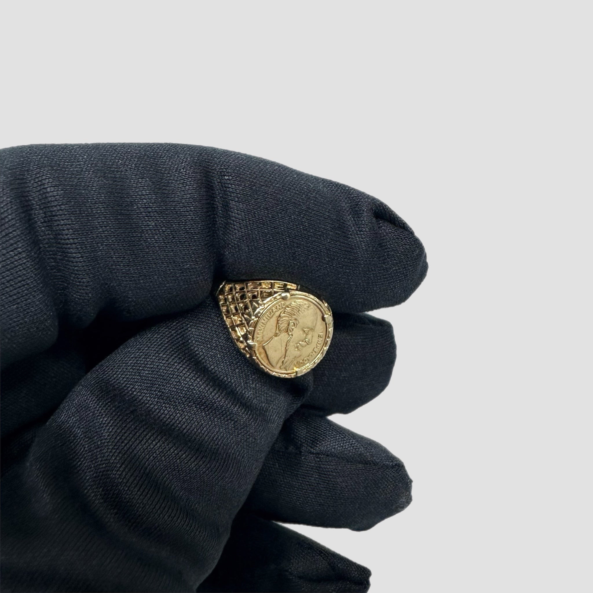 9ct Emperador Maximiliano Coin Ring