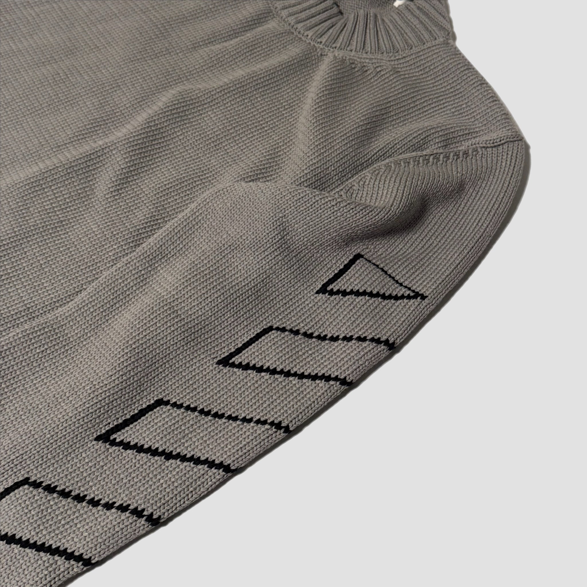 Off-White Diag Outline Knit Crewneck Grey