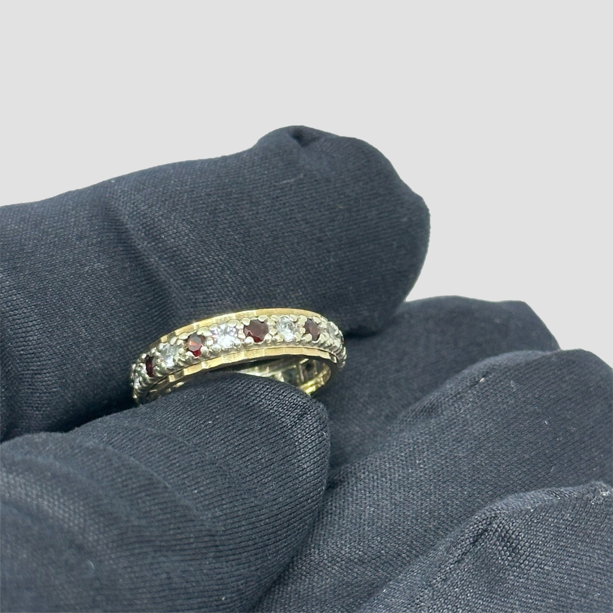 9ct Ruby & Diamond Full Eternity Ring