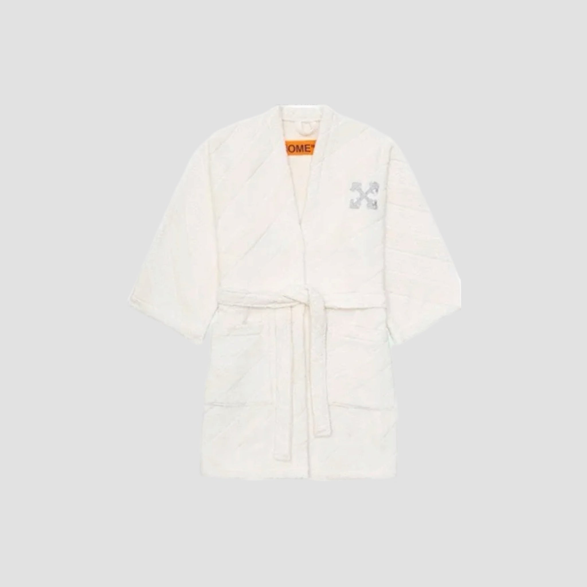 Off-White Arrow Leaves Logo Bathrobe ‘Coconut’