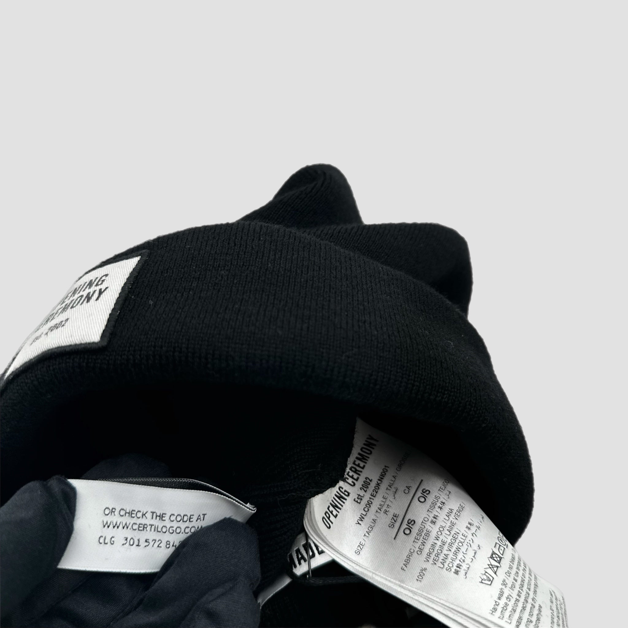 Opening Ceremony Box Logo Wool Beanie