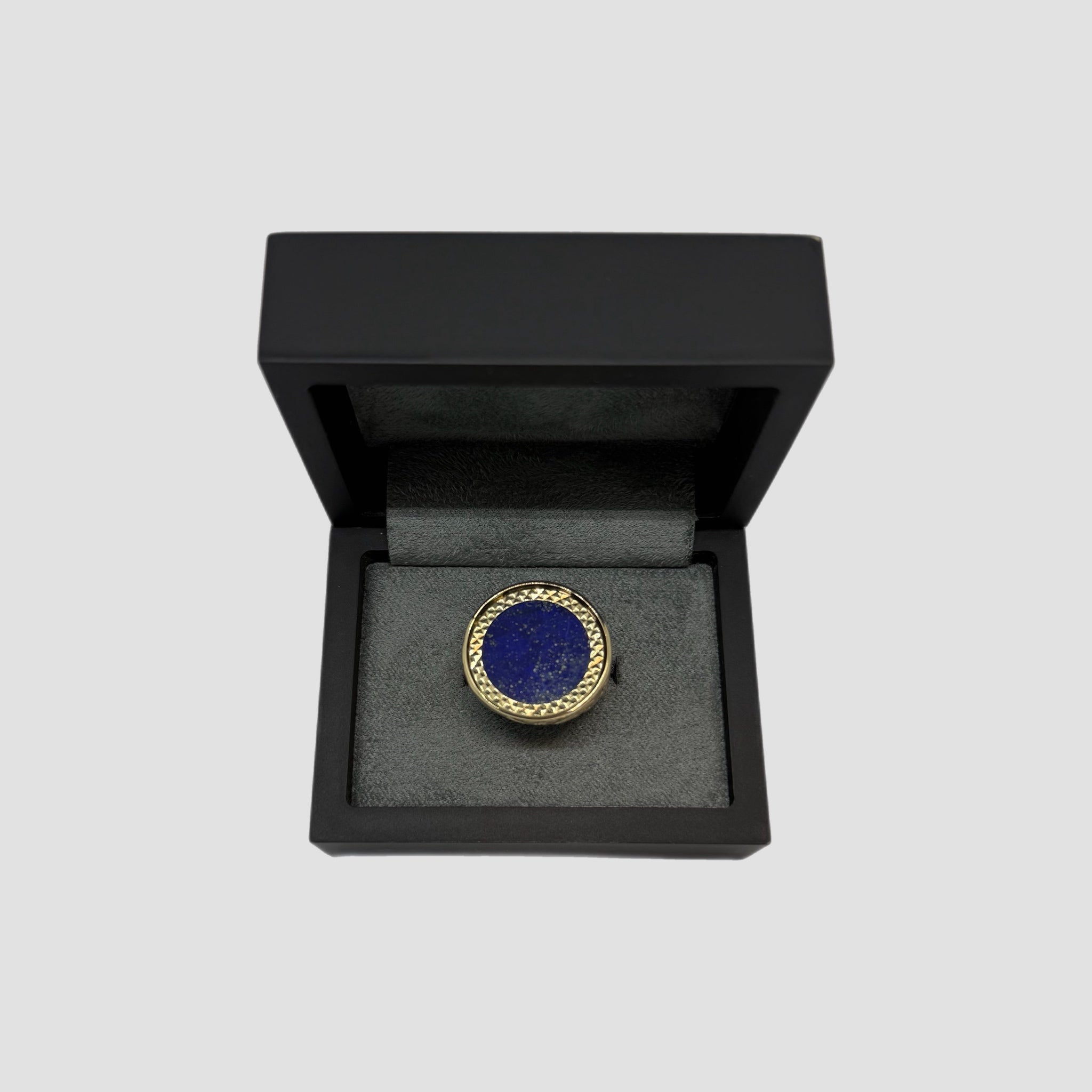 Lapis Lazuli Half Sovereign Ring