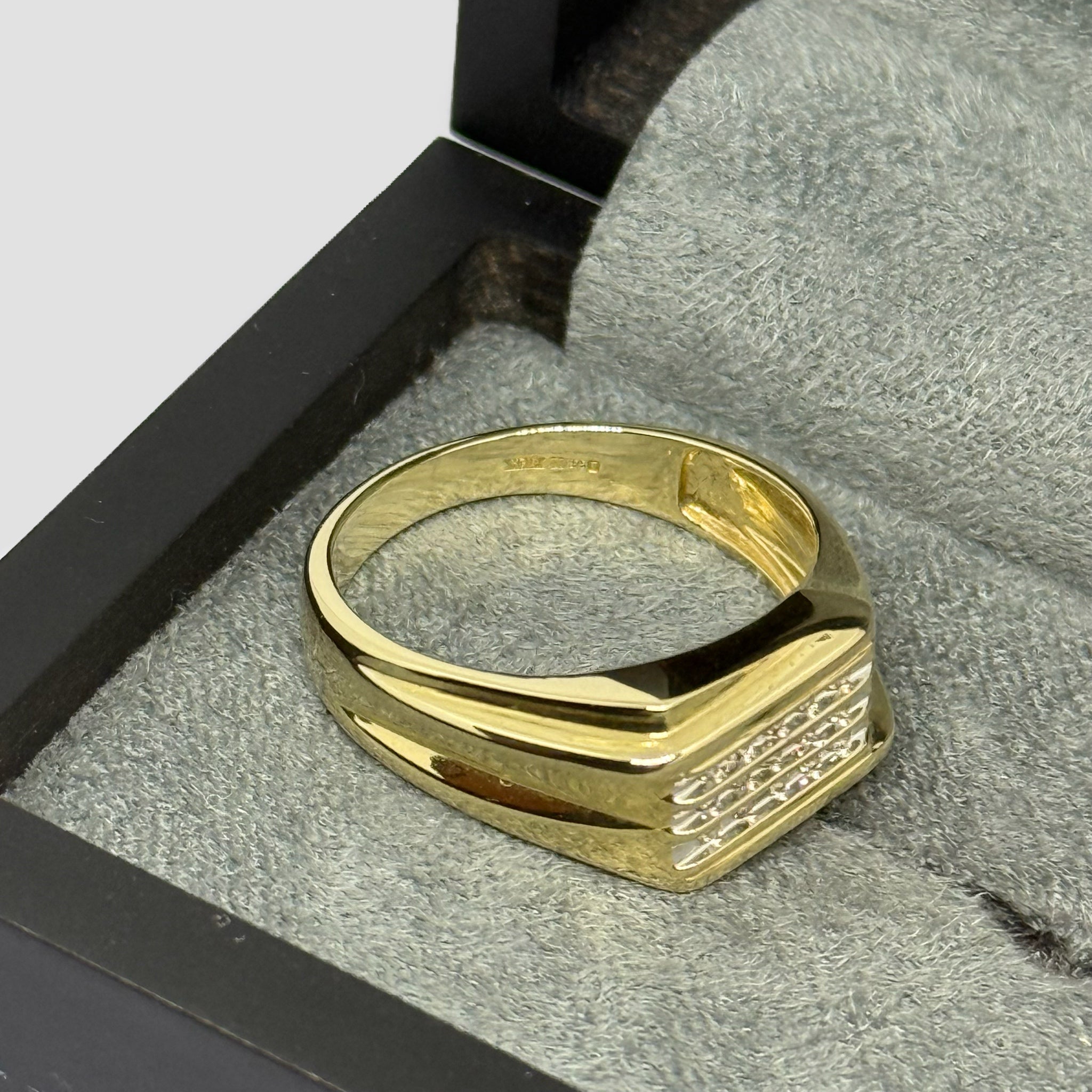 Diamond Set Signet Ring