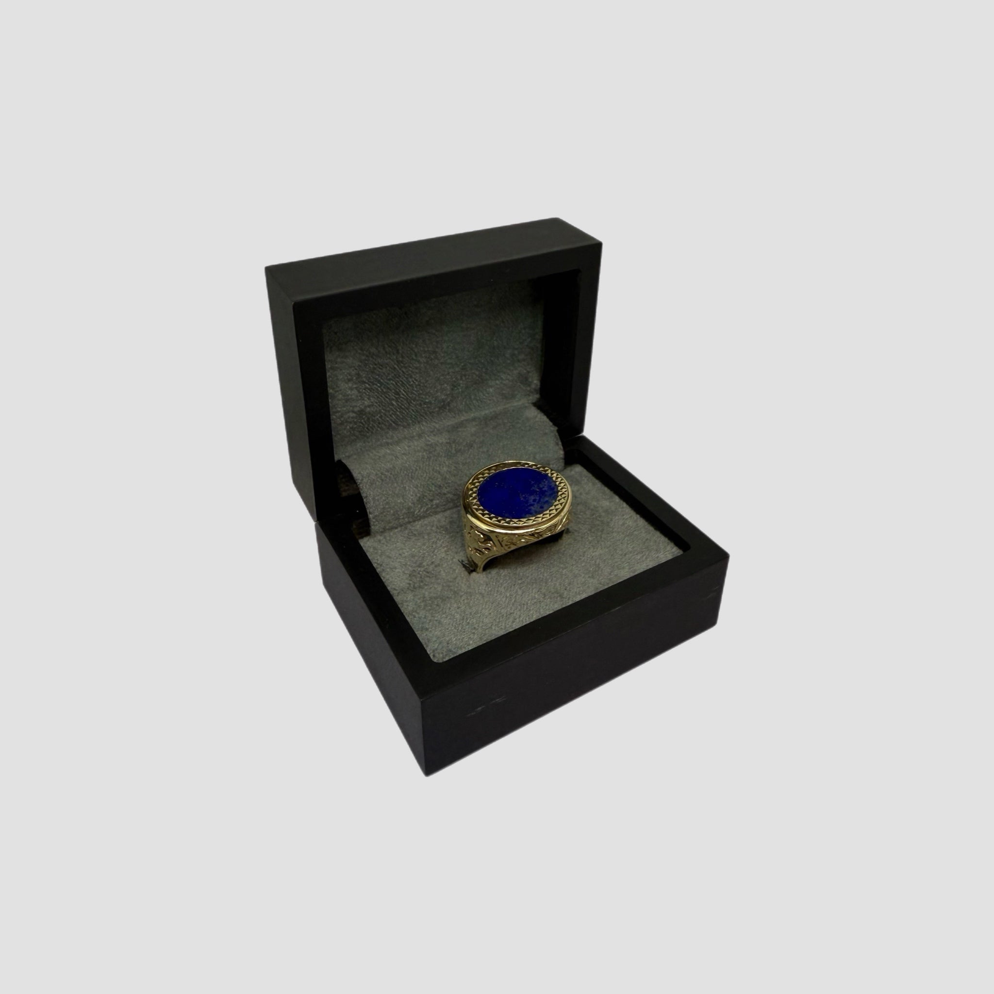 Lapis Lazuli Half Sovereign Ring