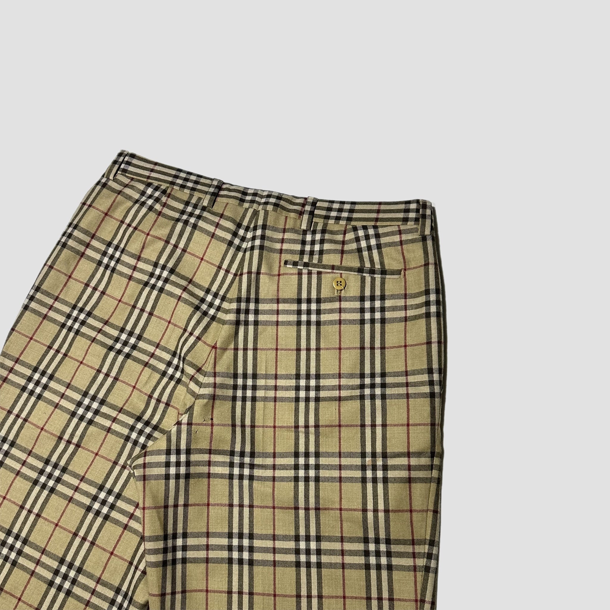 Women's Vintage Burberry Blue Label Nova Check Trousers – Original Allure