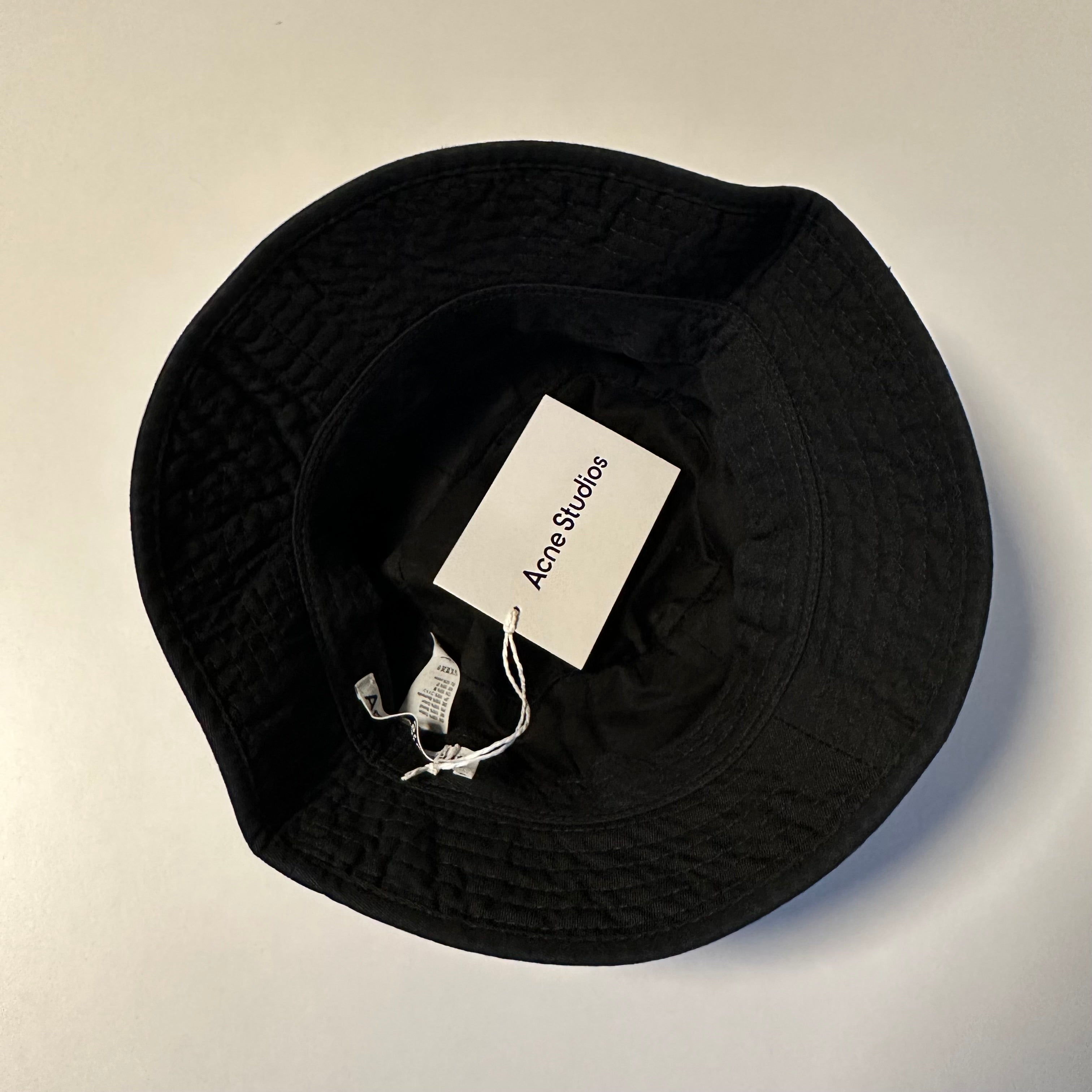 Acne Studios Brimmo Twill Logo Bucket Hat