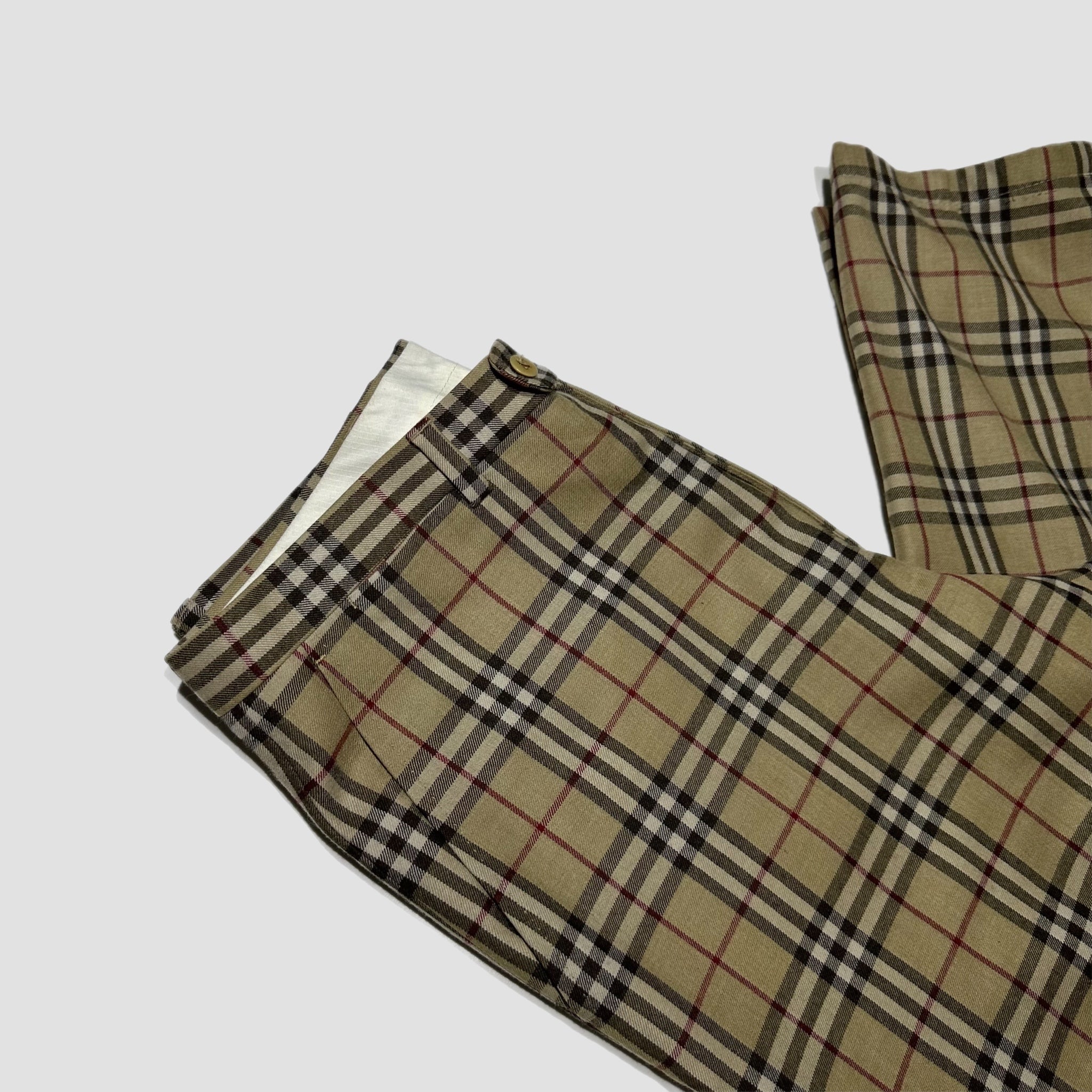 Women's Vintage Burberry Blue Label Nova Check Trousers – Original Allure