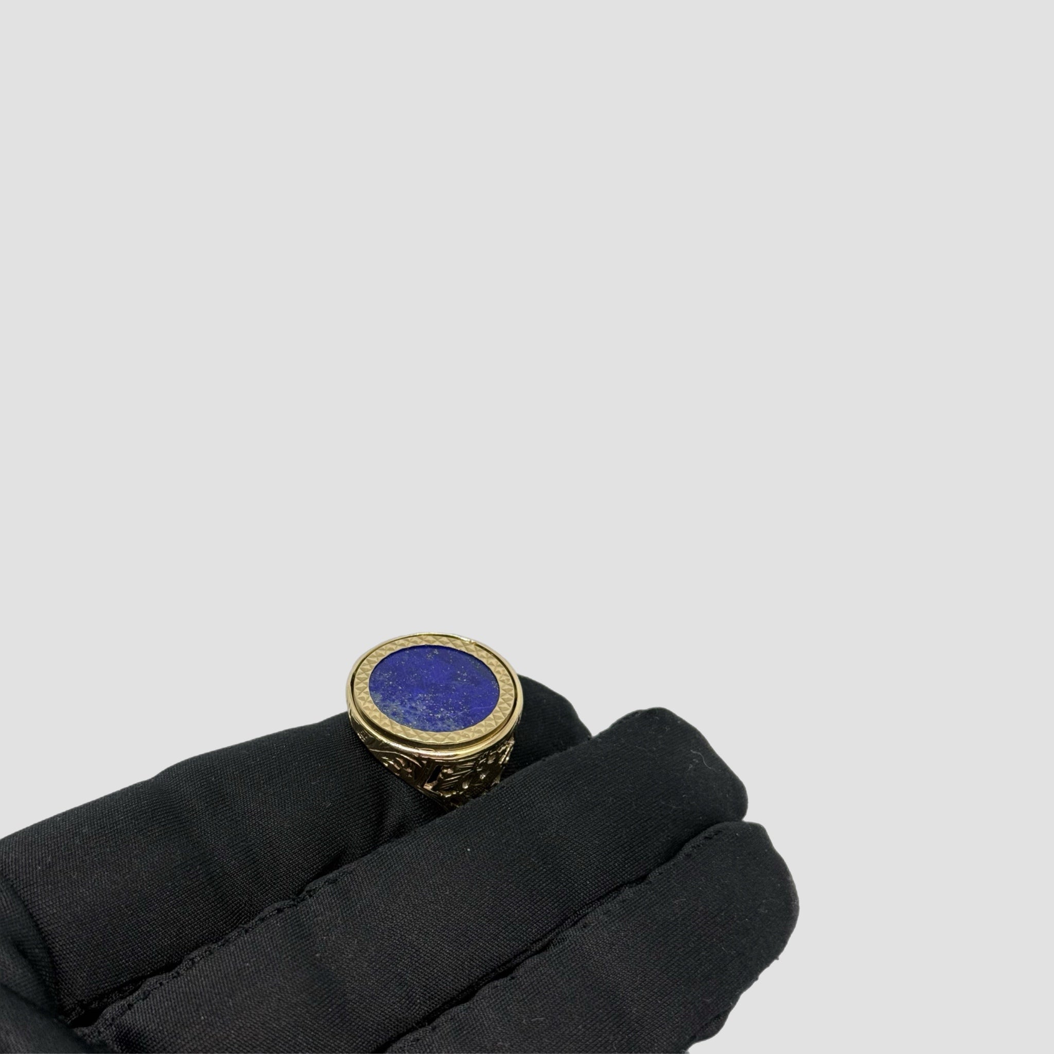 Lapis Lazuli Half Sovereign Ring