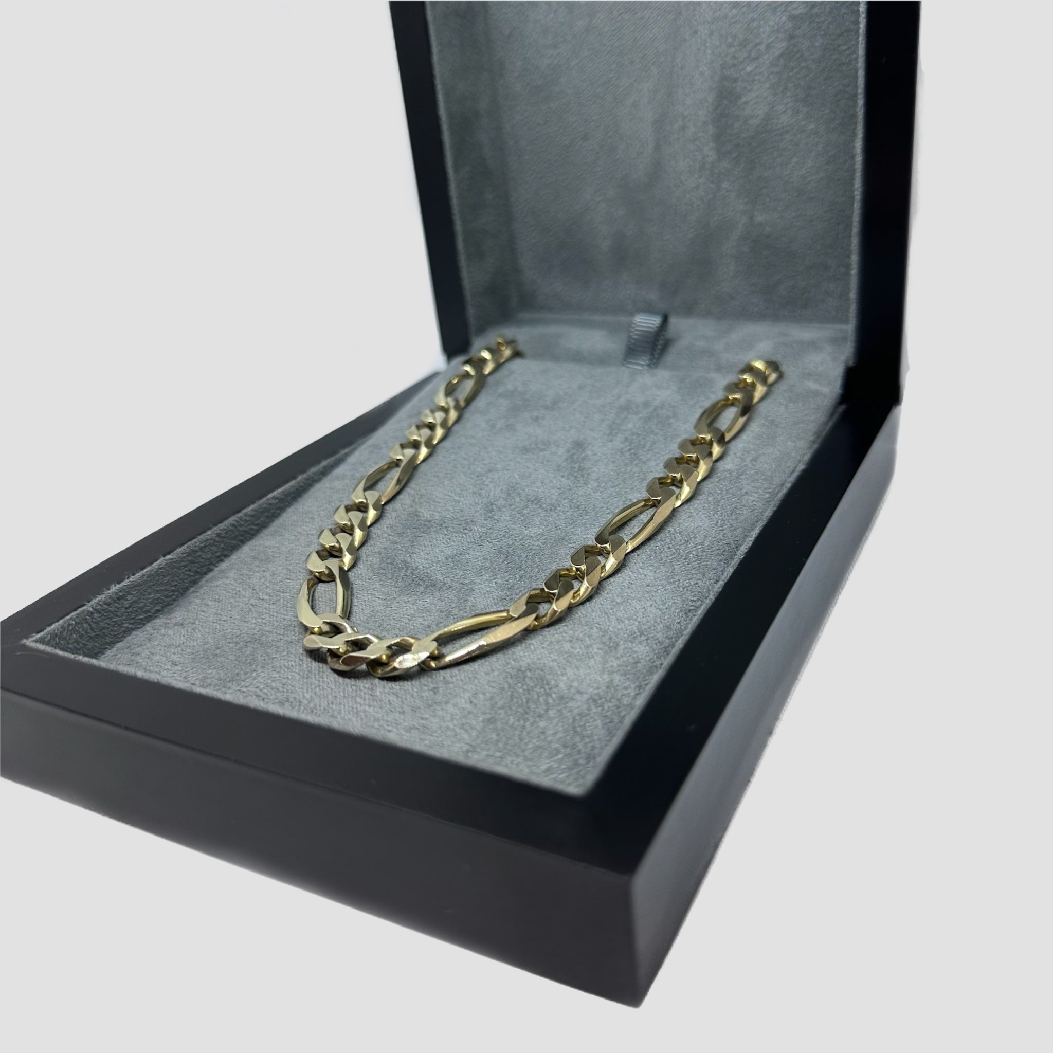 9ct Figaro Italian Curb Chain Necklace