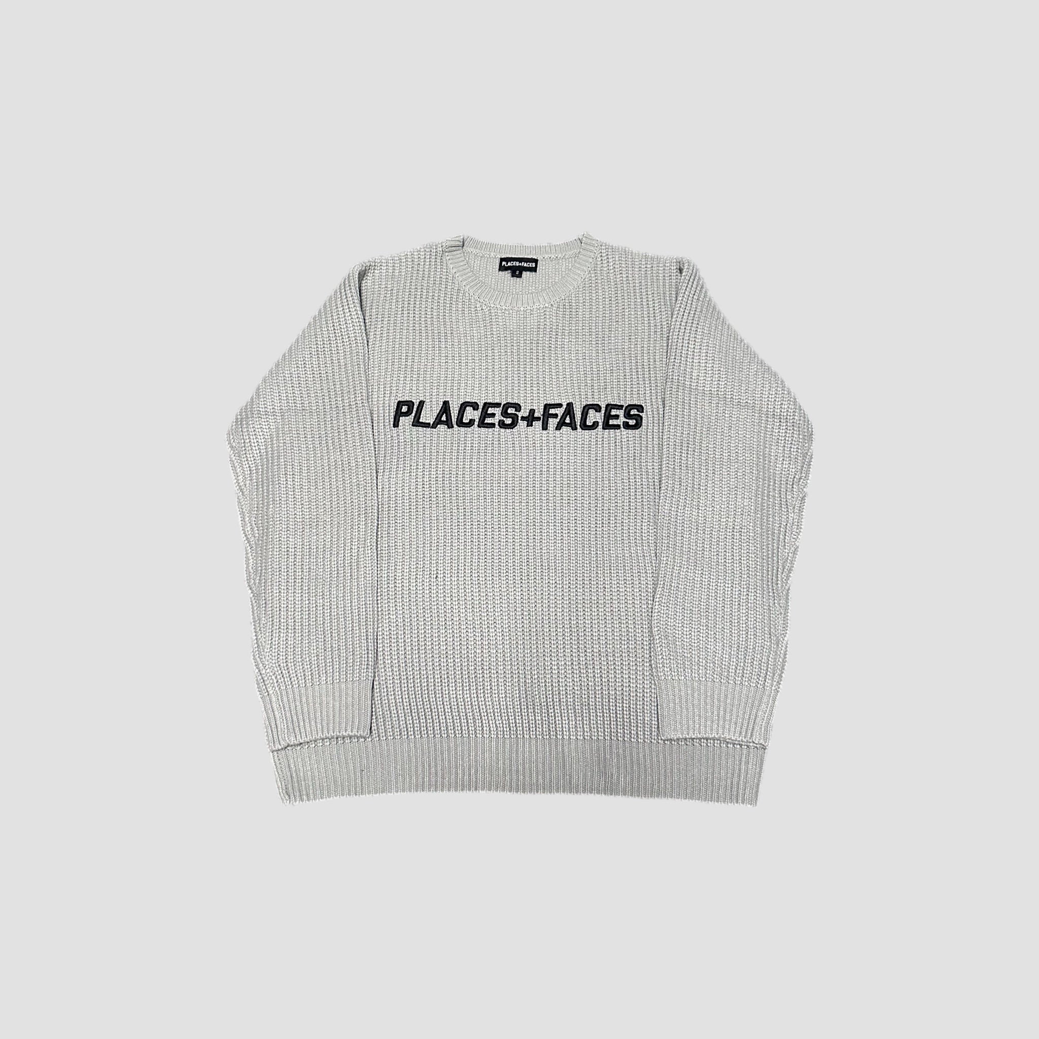 Places Plus Faces Cable Knit Jumper Grey