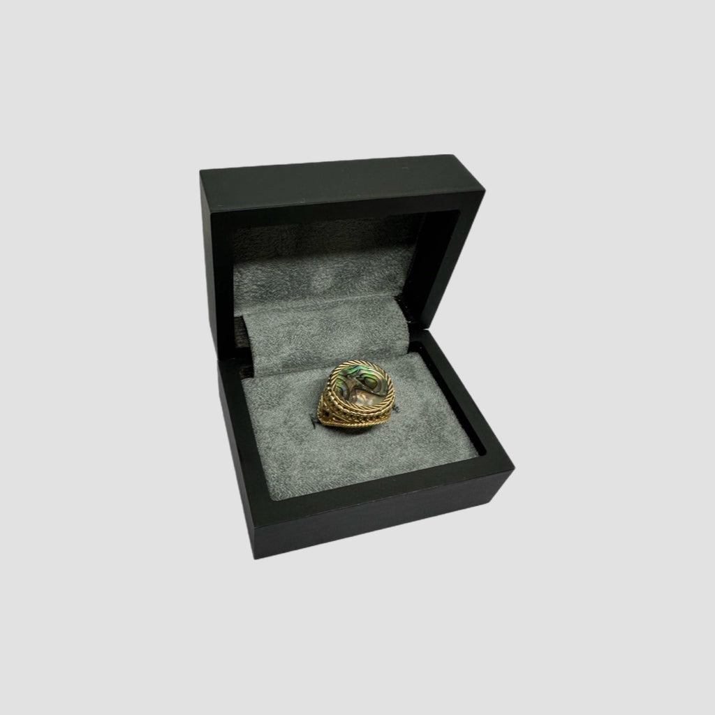 Abalone 9ct 1/10 Krugerrand Ring