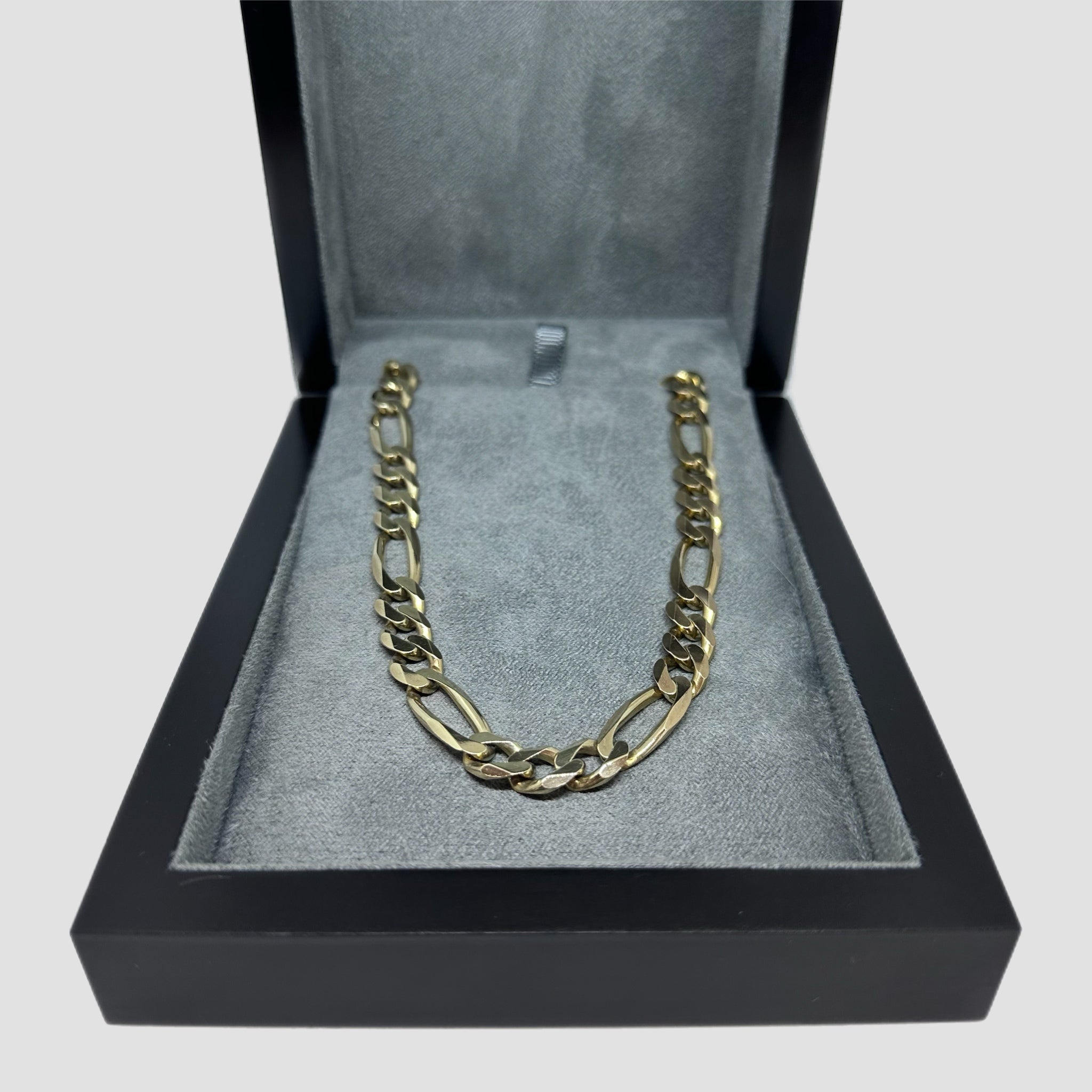 9ct Figaro Italian Curb Chain Necklace