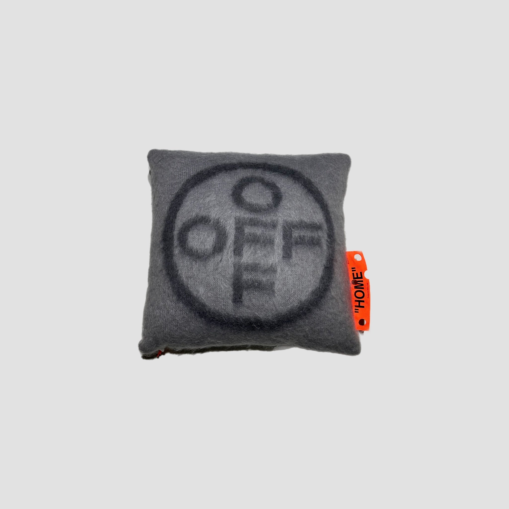 Off-White Brushed Offcross Small Pillow Light Grey