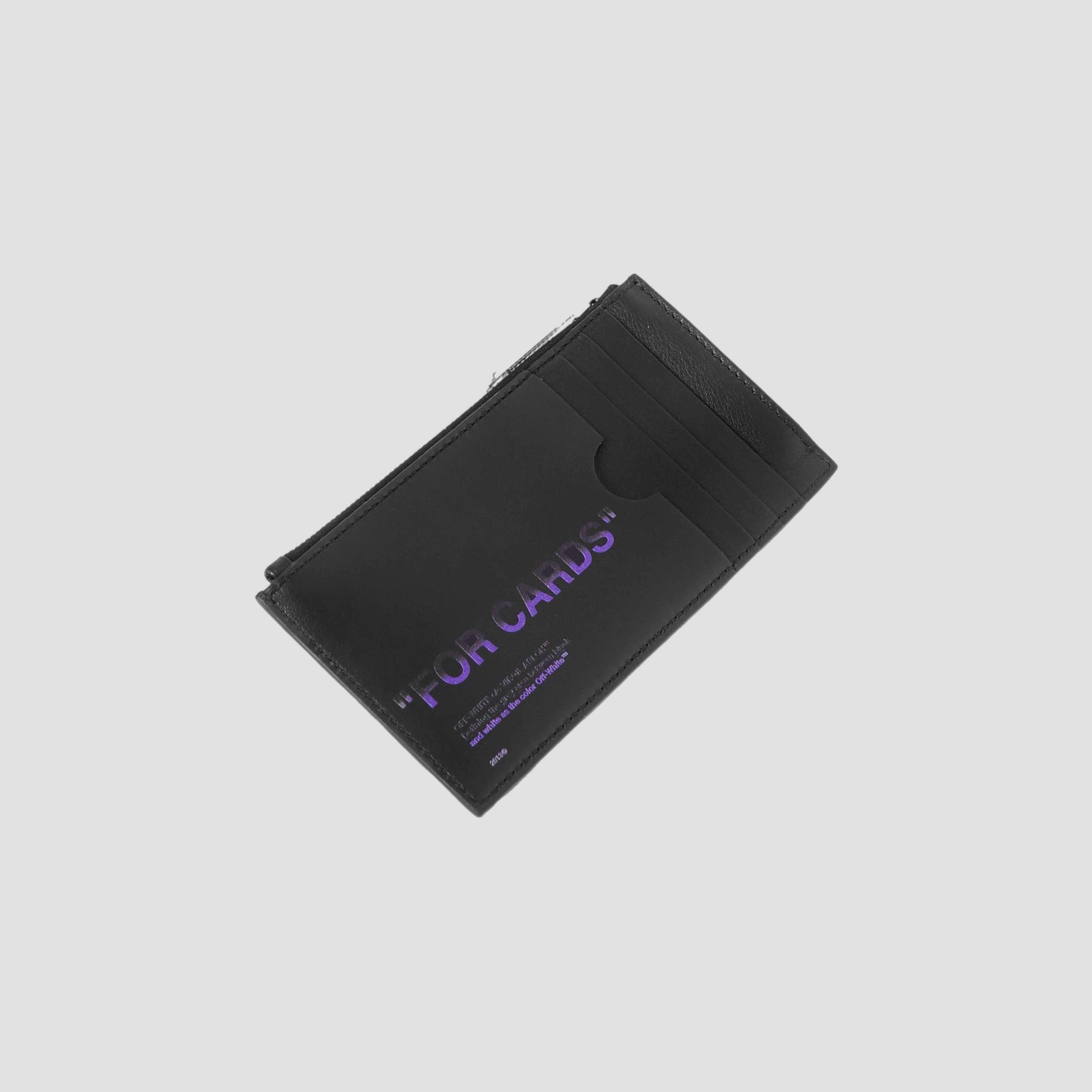 Off-White Quote Zipped Card Case