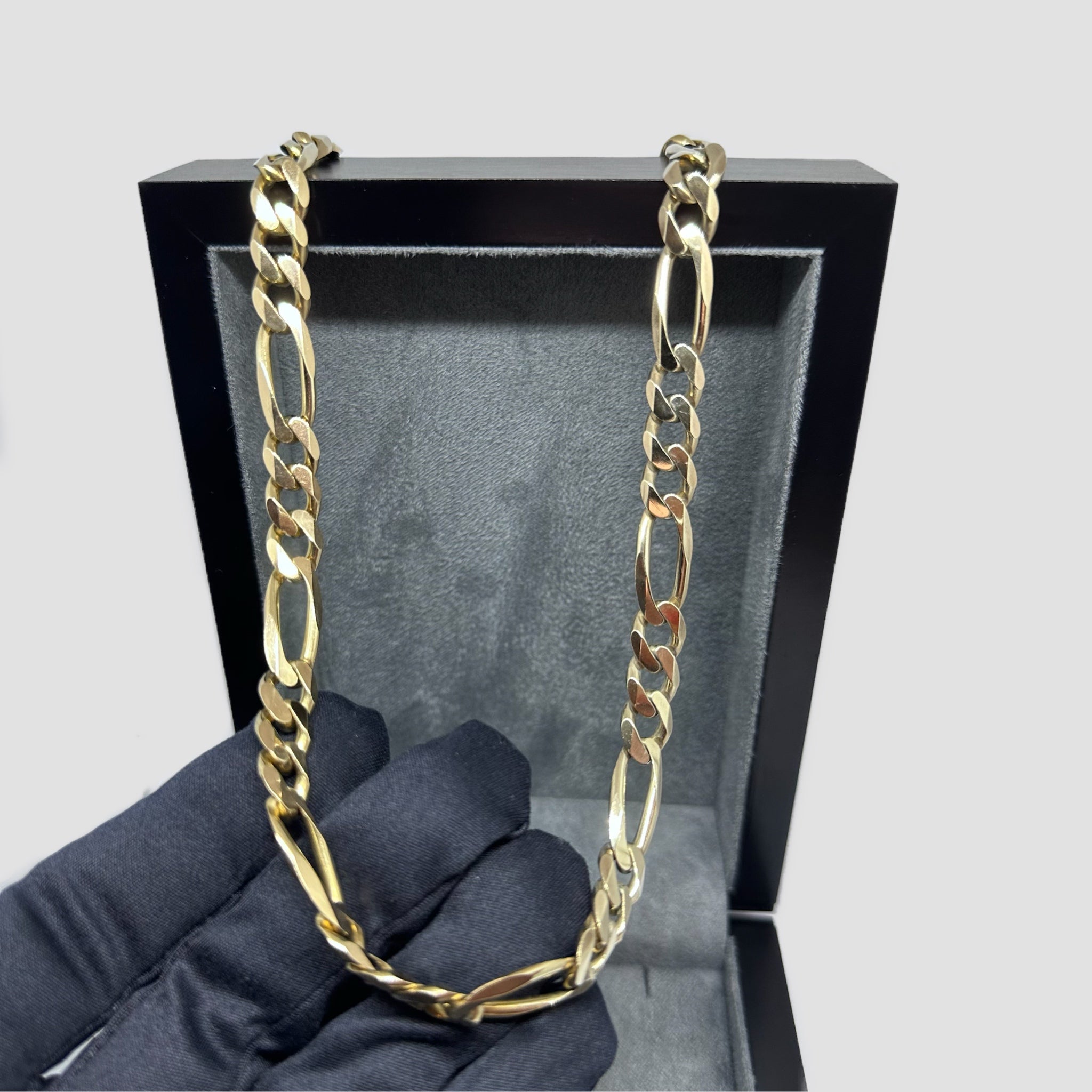 9ct Figaro Italian Curb Chain Necklace