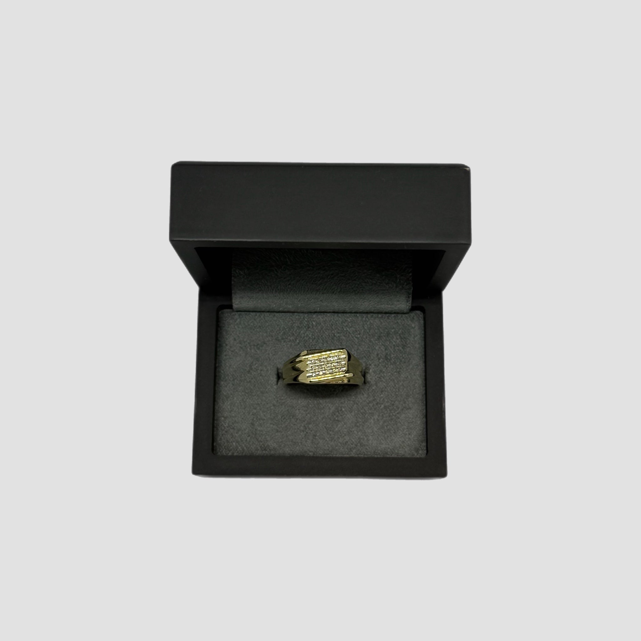 Diamond Set Signet Ring