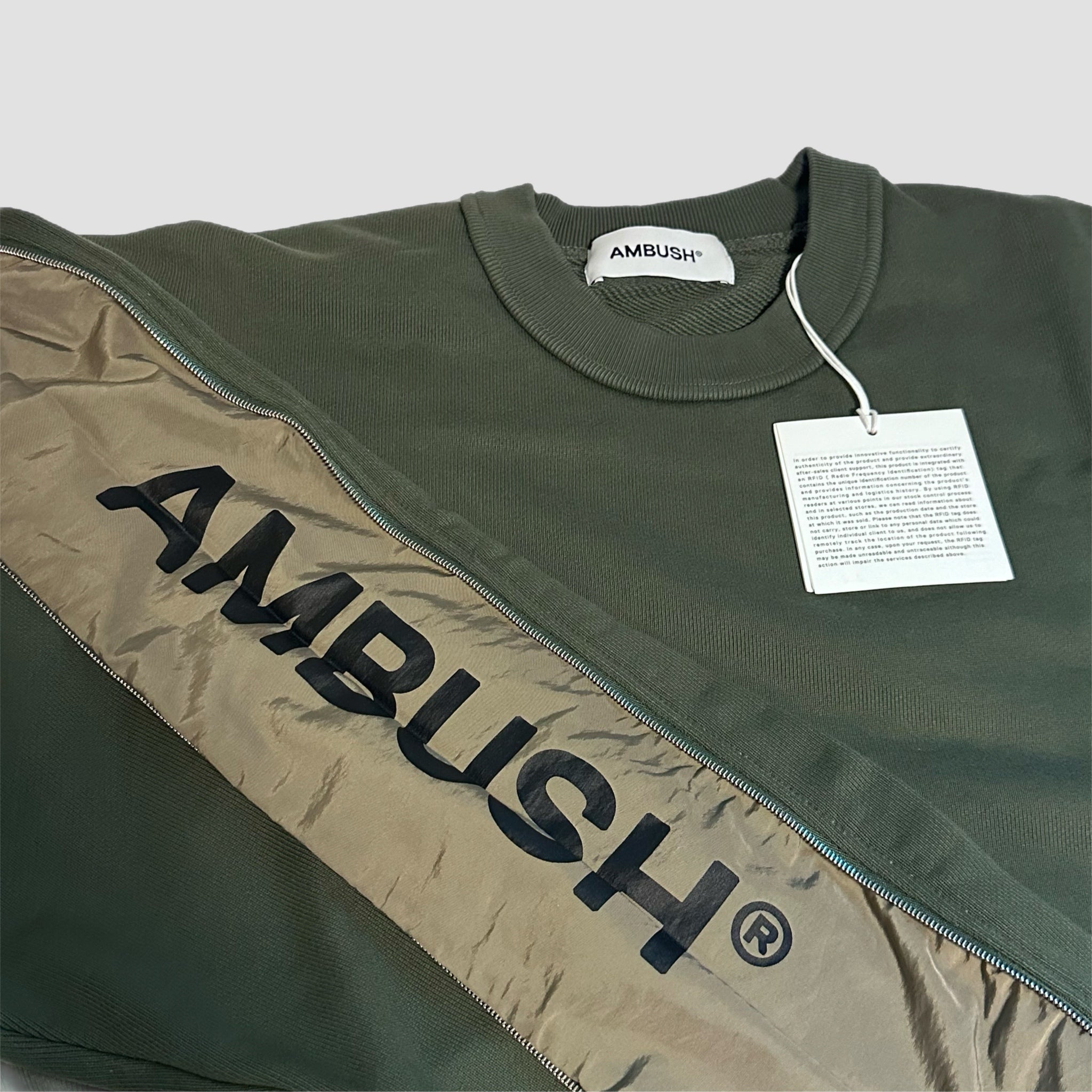 Ambush Sleeve Logo Sweatshirt Thyme