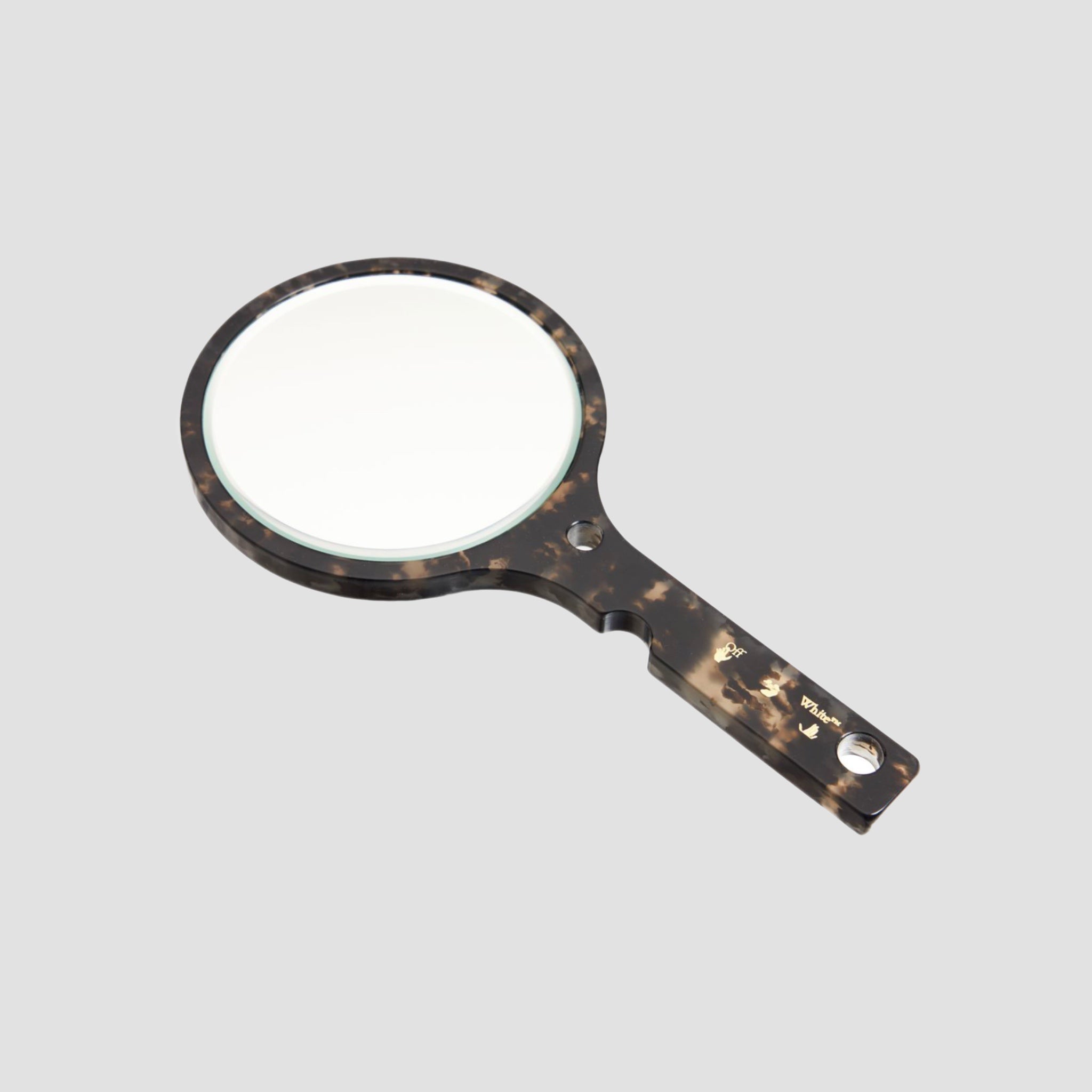 Off-White Meteor Hand Mirror Dark Havana Gold