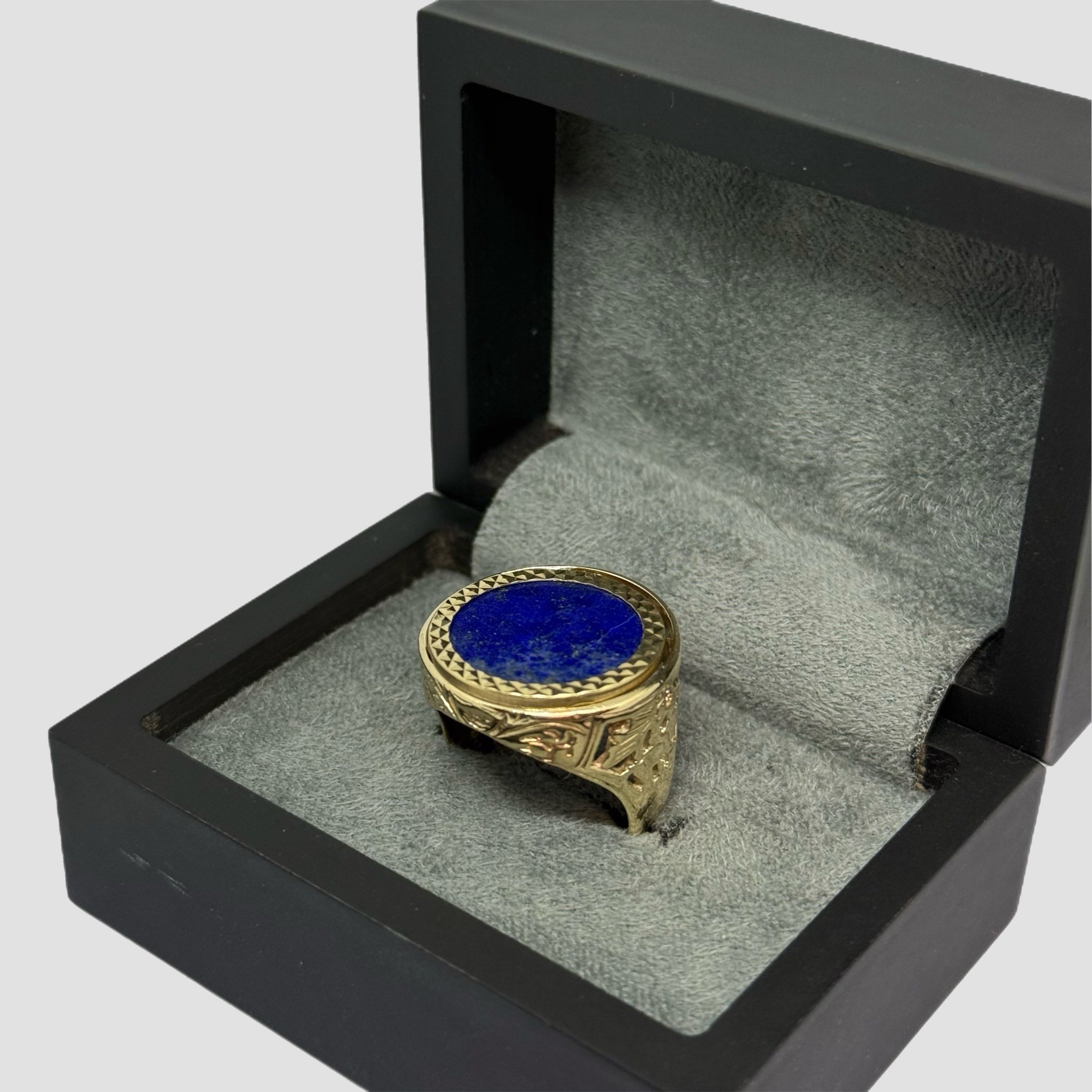 Lapis Lazuli Half Sovereign Ring