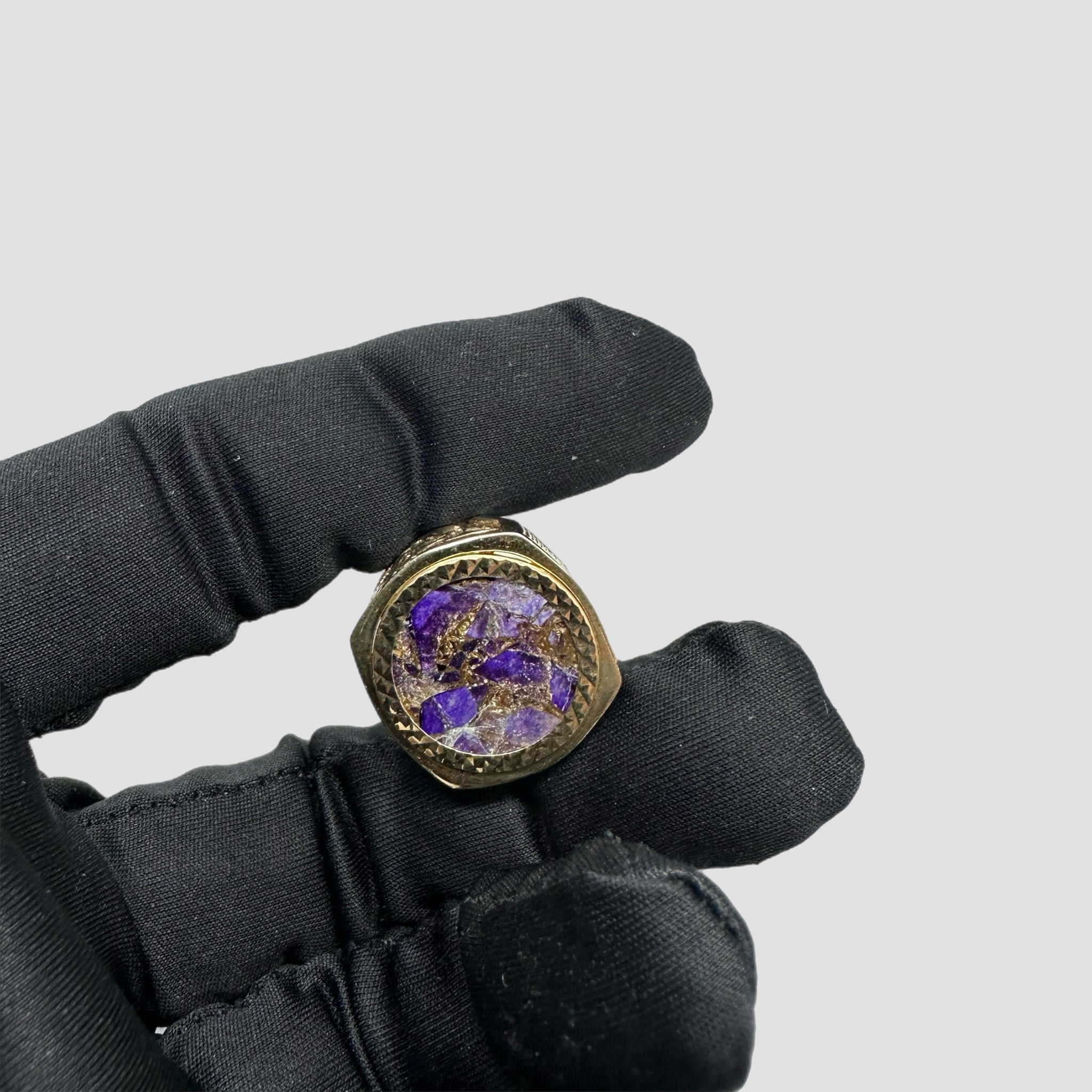 Mohave Purple Copper St George Half Sovereign Ring