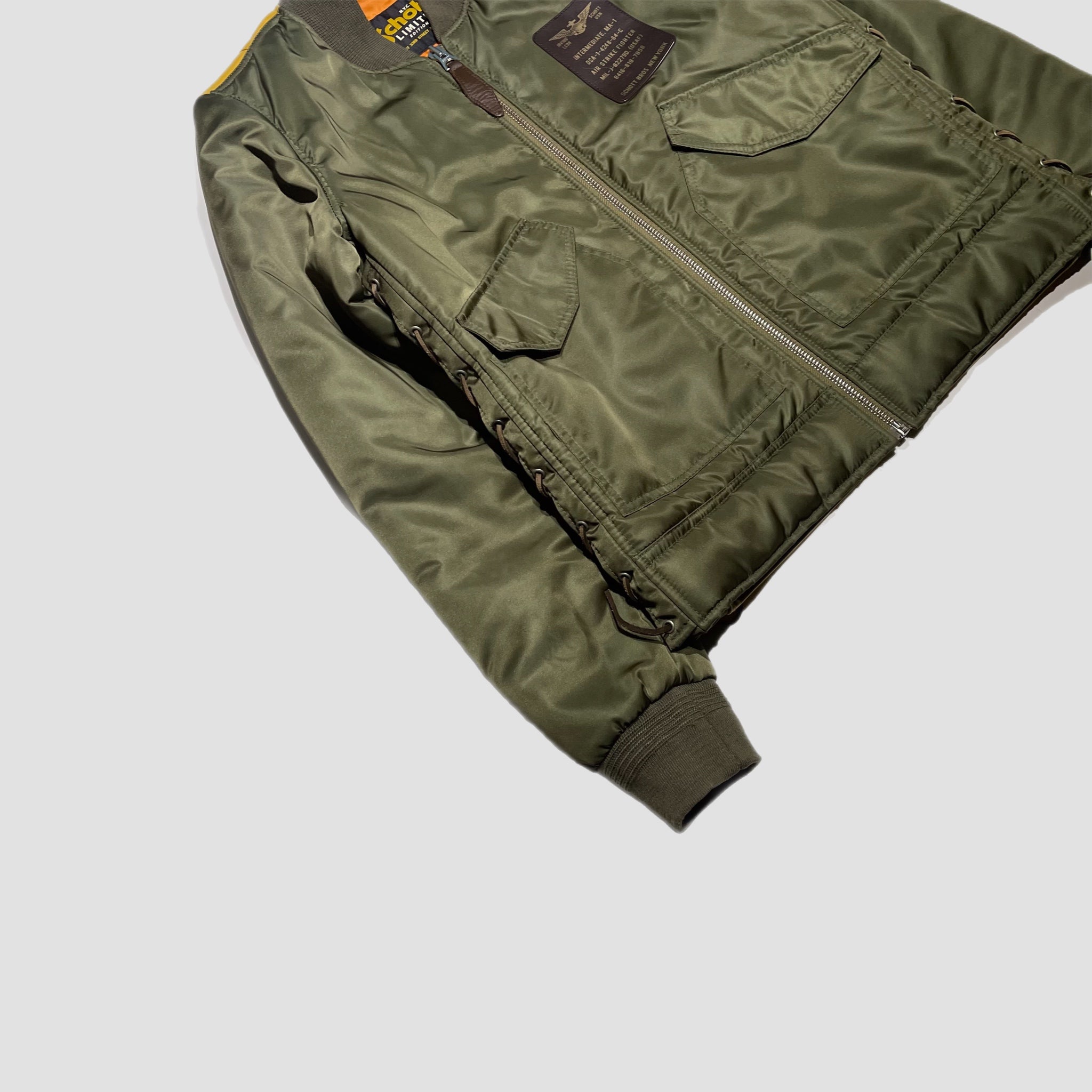Schott x Hypebeast Bomber jacket & Shearling Gilet Original Allure