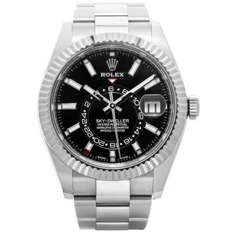 Rolex Stainless steel Skydweller Black Dial FABRIX1