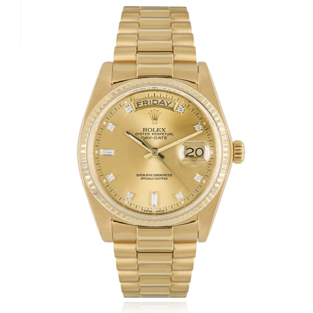 Rolex Day-Date Yellow Gold Factory Diamond Dial 36MM - 1995 FABRIX1