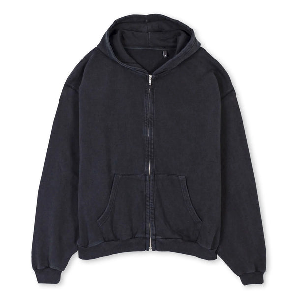 Vintage Black Oversized Zipped Hoodie Original Allure